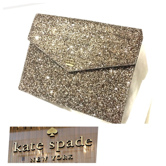 kate spade Handbags - Kate Spade NWT Glitter Envelope Clutch